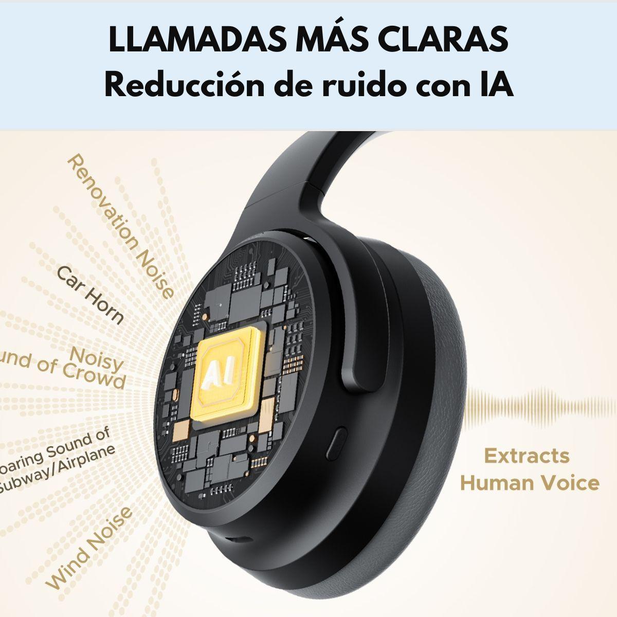 Aud fonos Bluetooth 151Hrs ANC HiRes SoundPEATS Space Pro-3