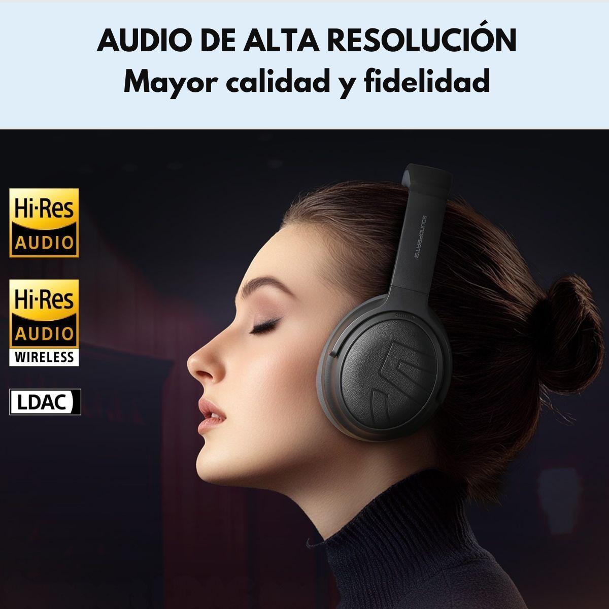 Aud fonos Bluetooth 151Hrs ANC HiRes SoundPEATS Space Pro-6