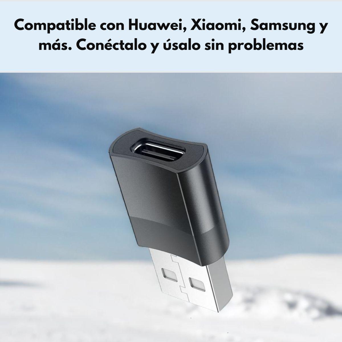 Adaptador/otg Usb 2.0 A Usb Tipo C Hembra Color Negro UA17-3