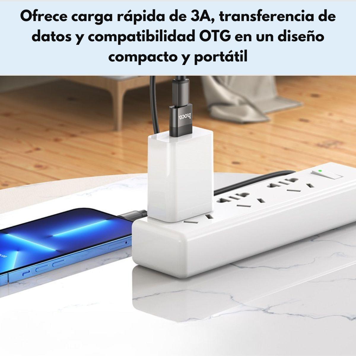 Adaptador/otg Usb 2.0 A Usb Tipo C Hembra Color Negro UA17-4