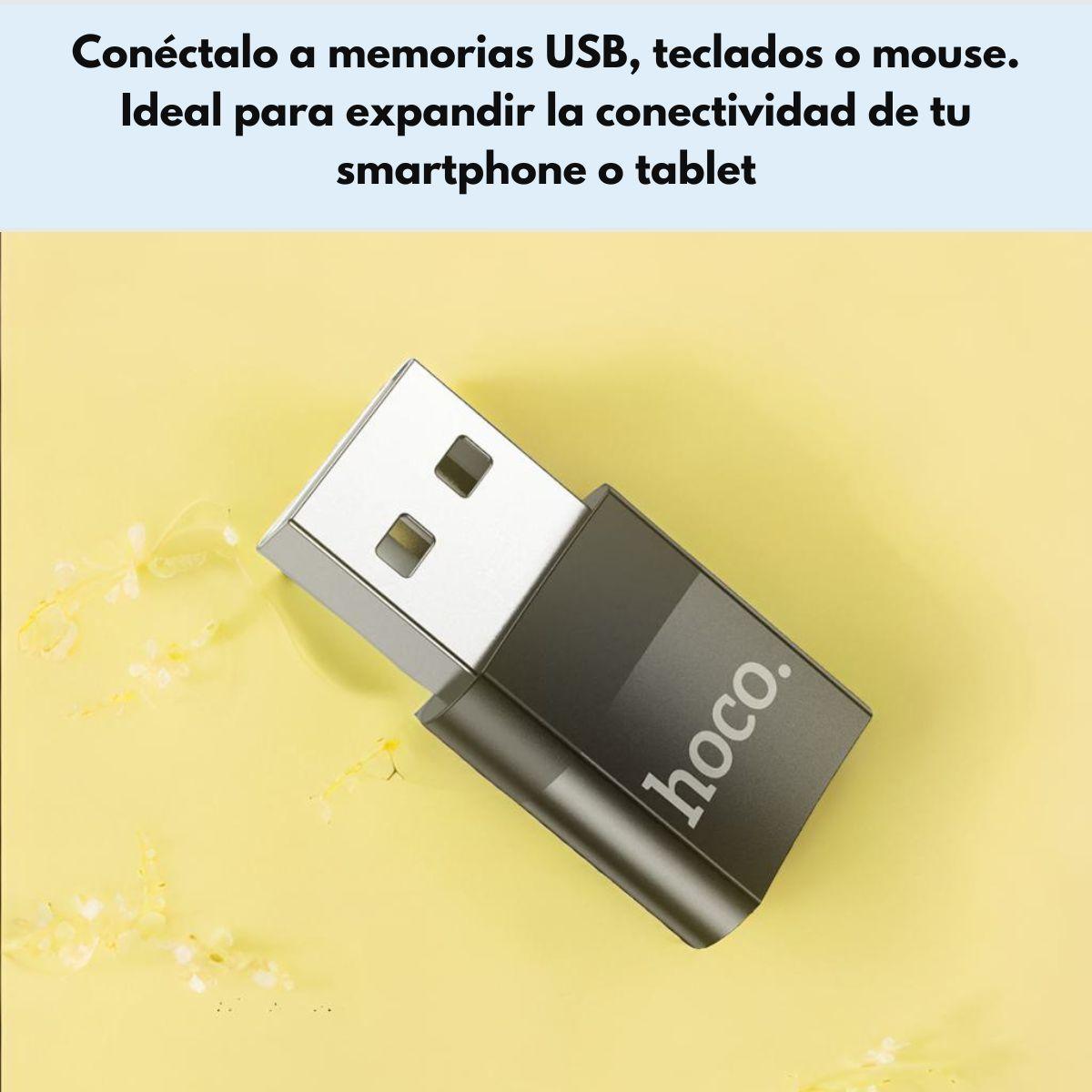 Adaptador/otg Usb 2.0 A Usb Tipo C Hembra Color Negro UA17-6