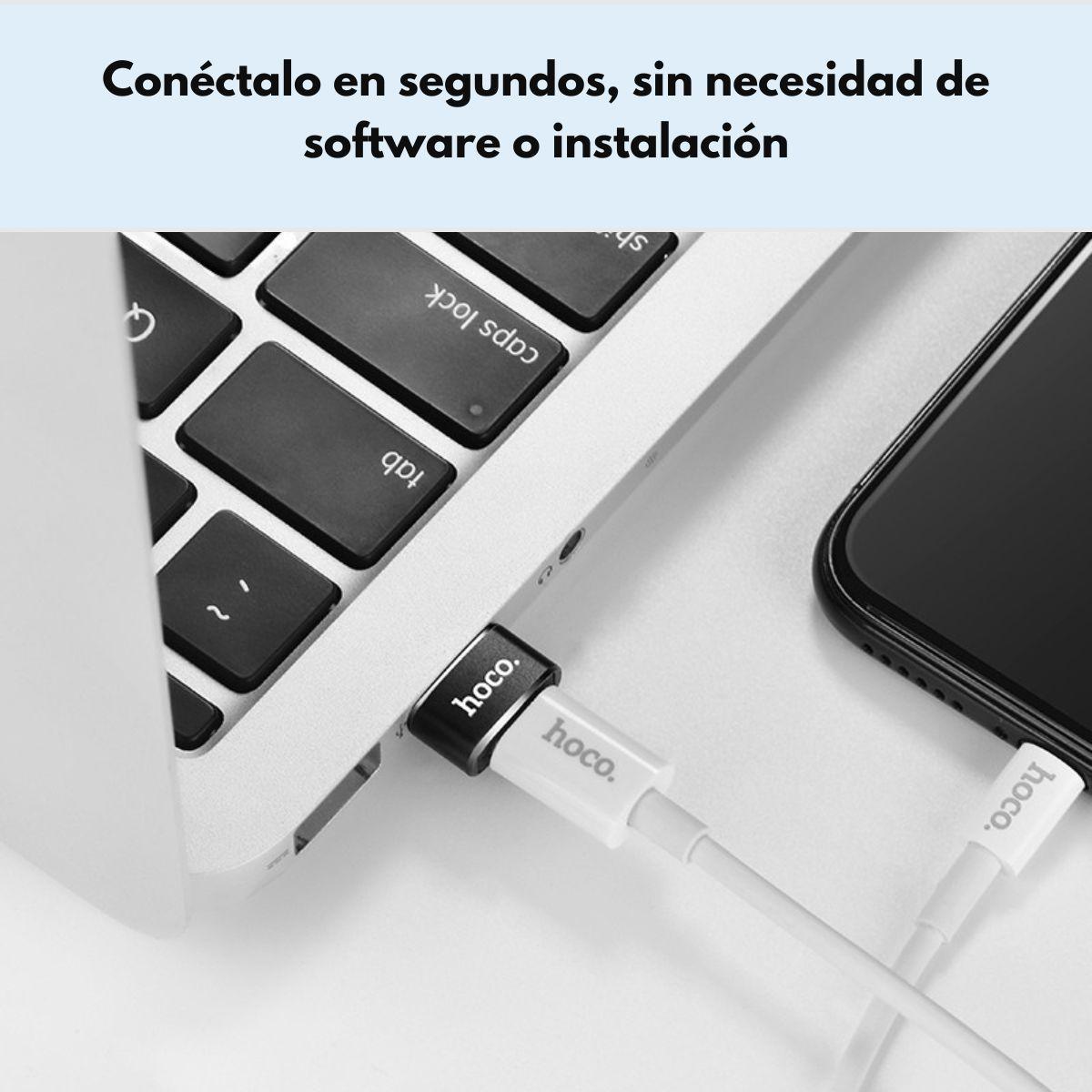 Adaptador Convertidor Otg Usb A Tipo C Marca Hoco Ua6-5