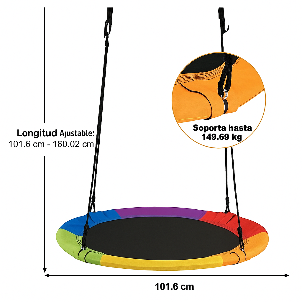Columpio Ovalado Multicolor UpFun 100cm-5