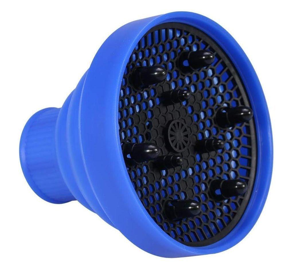 Difusor Para Secador De Cabello De Silicona Plegable Azul-2