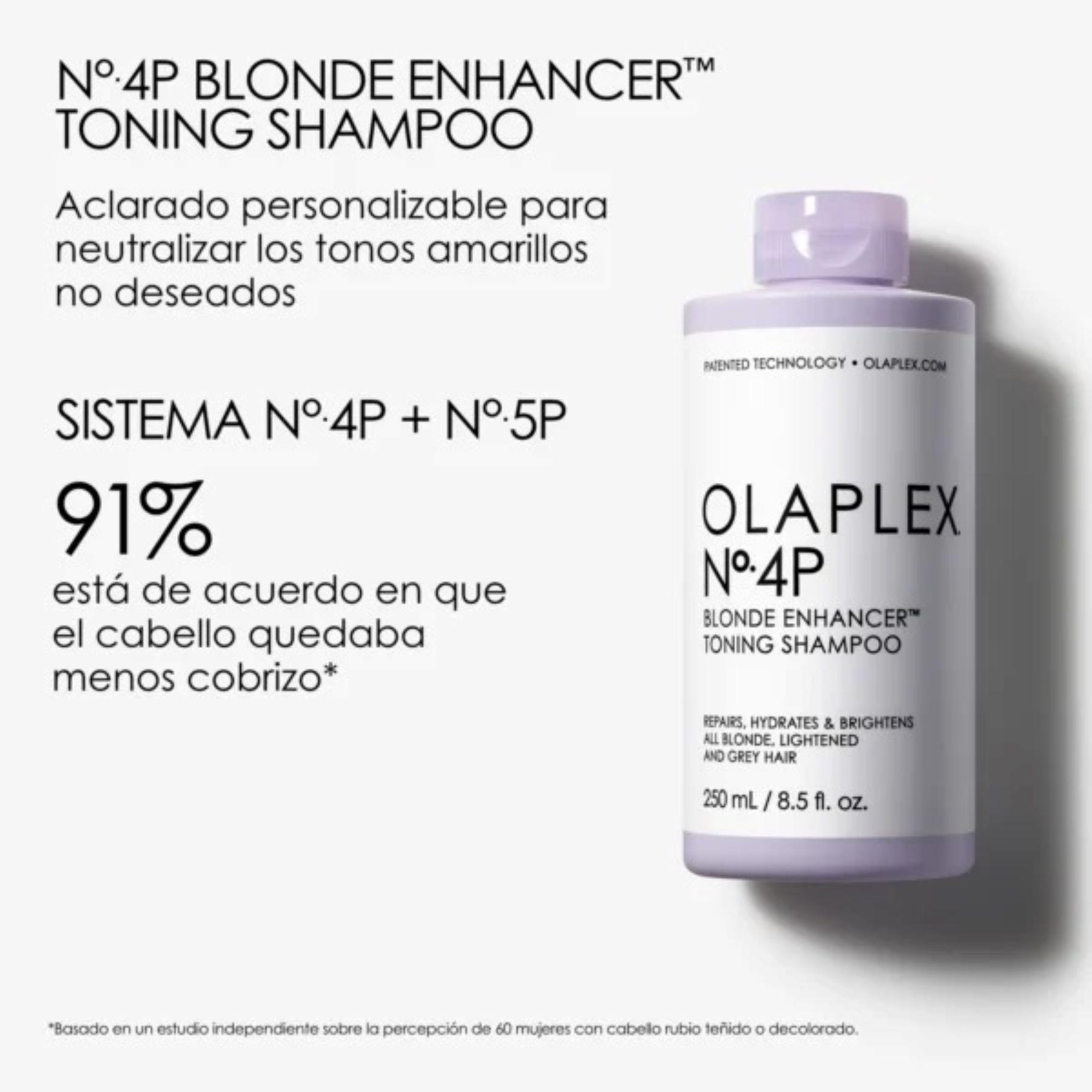 Olaplex 4-P Blonde Enhancer Toning Shampoo 250ml-4