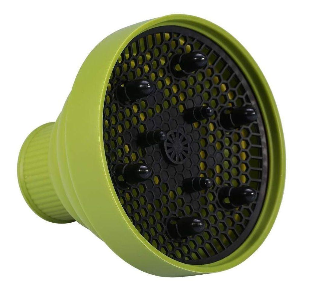 Difusor Para Secador De Cabello De Silicona Plegable Verde-2