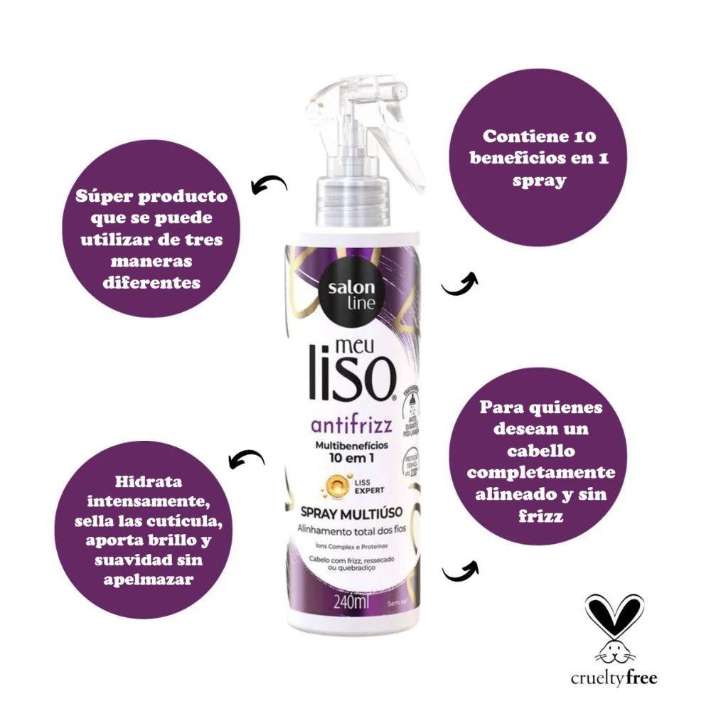 SPRAY MULTIUSO ANTIFRIZZ MEU LISO 240 ML SALON LINE-3