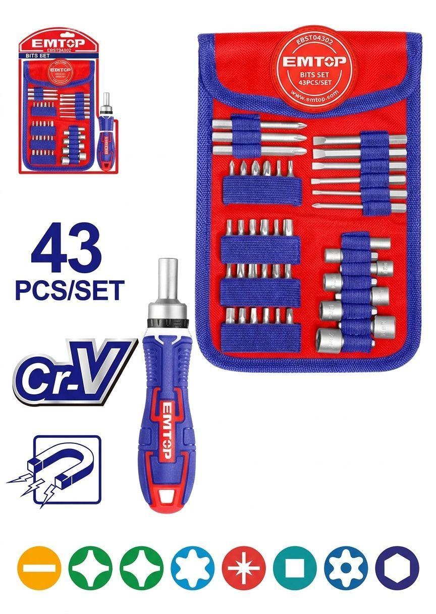 SET DESTORNILLADOR MULTIUSO 43 PZS EBST04302-2