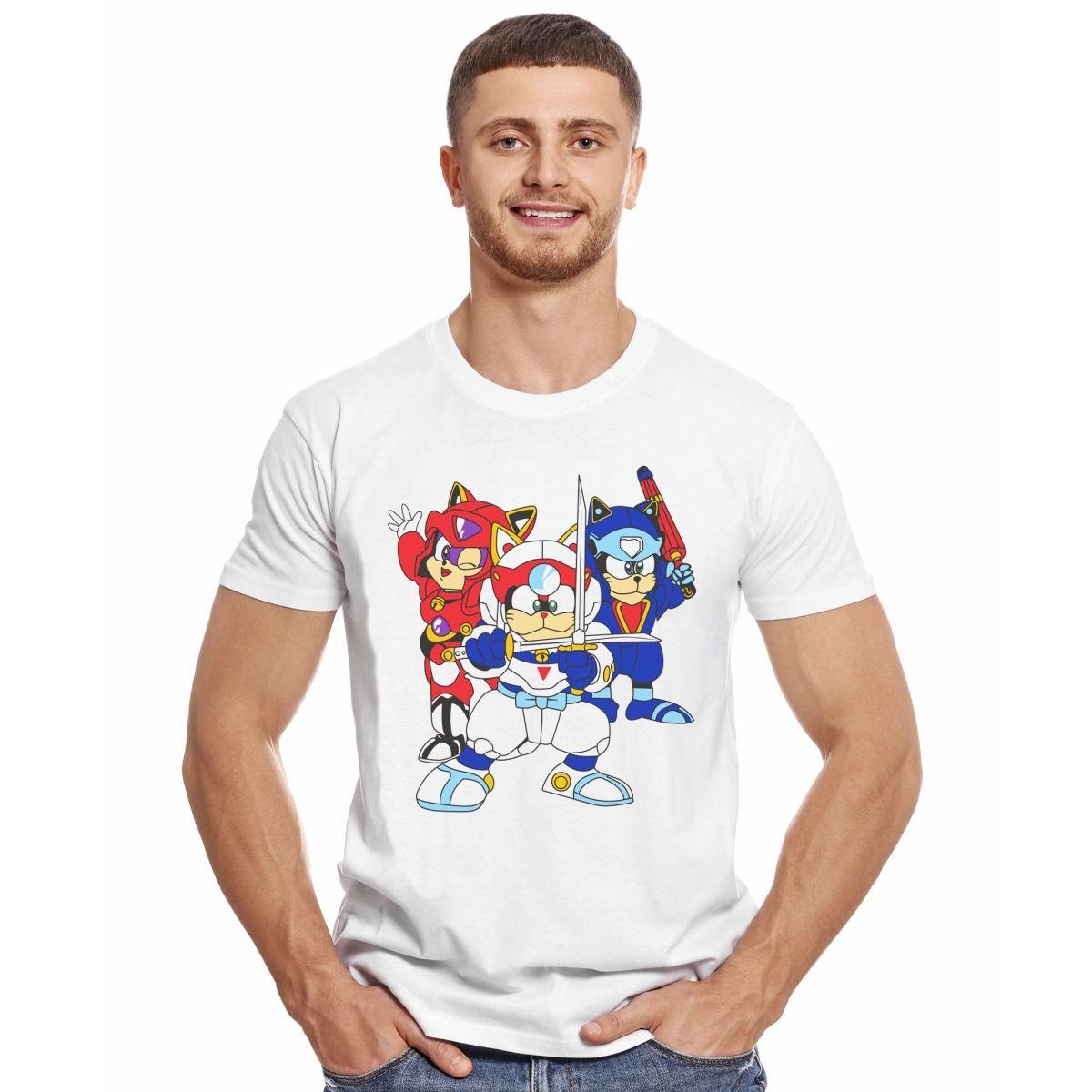 LOS GATOS SAMURAI POSANDO POLERA MANGA CORTA HOMBRE-2