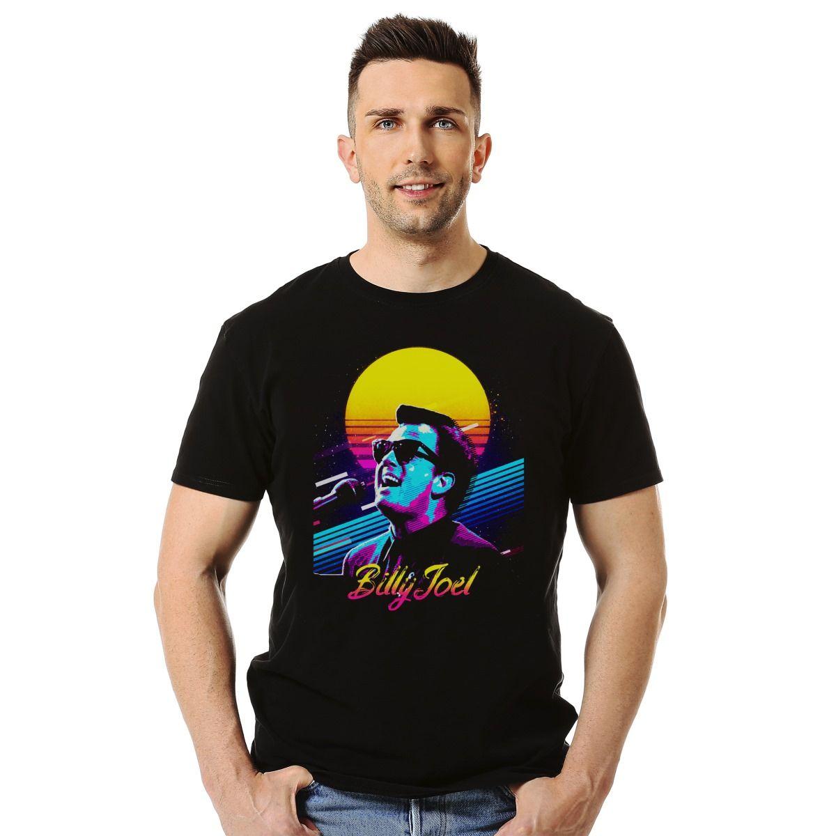 BILLY JOEL VINTAGE POSTER POLERA MANGA CORTA HOMBRE-2