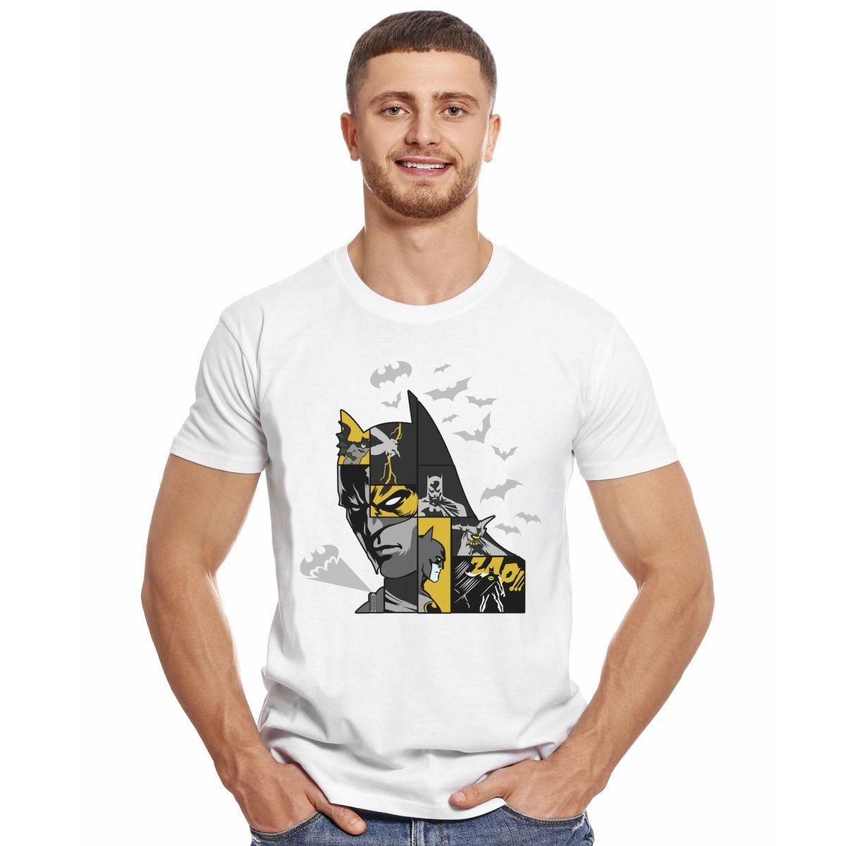 BATMAN COMIC SILUETA PUZZLE POLERA MANGA CORTA HOMBRE-2