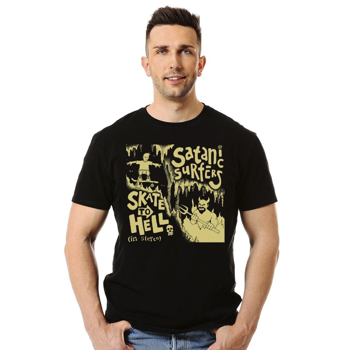 SATANIC SURFERS SKATE TO HELL POLERA MANGA CORTA HOMBRE-2