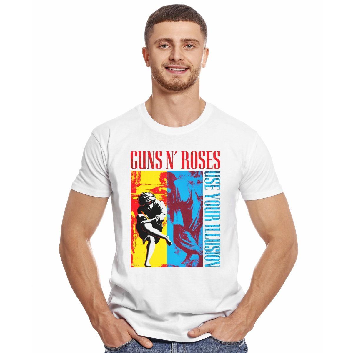 GUNS N ROSES ILLUSION I Y II POLERA MANGA CORTA HOMBRE-2