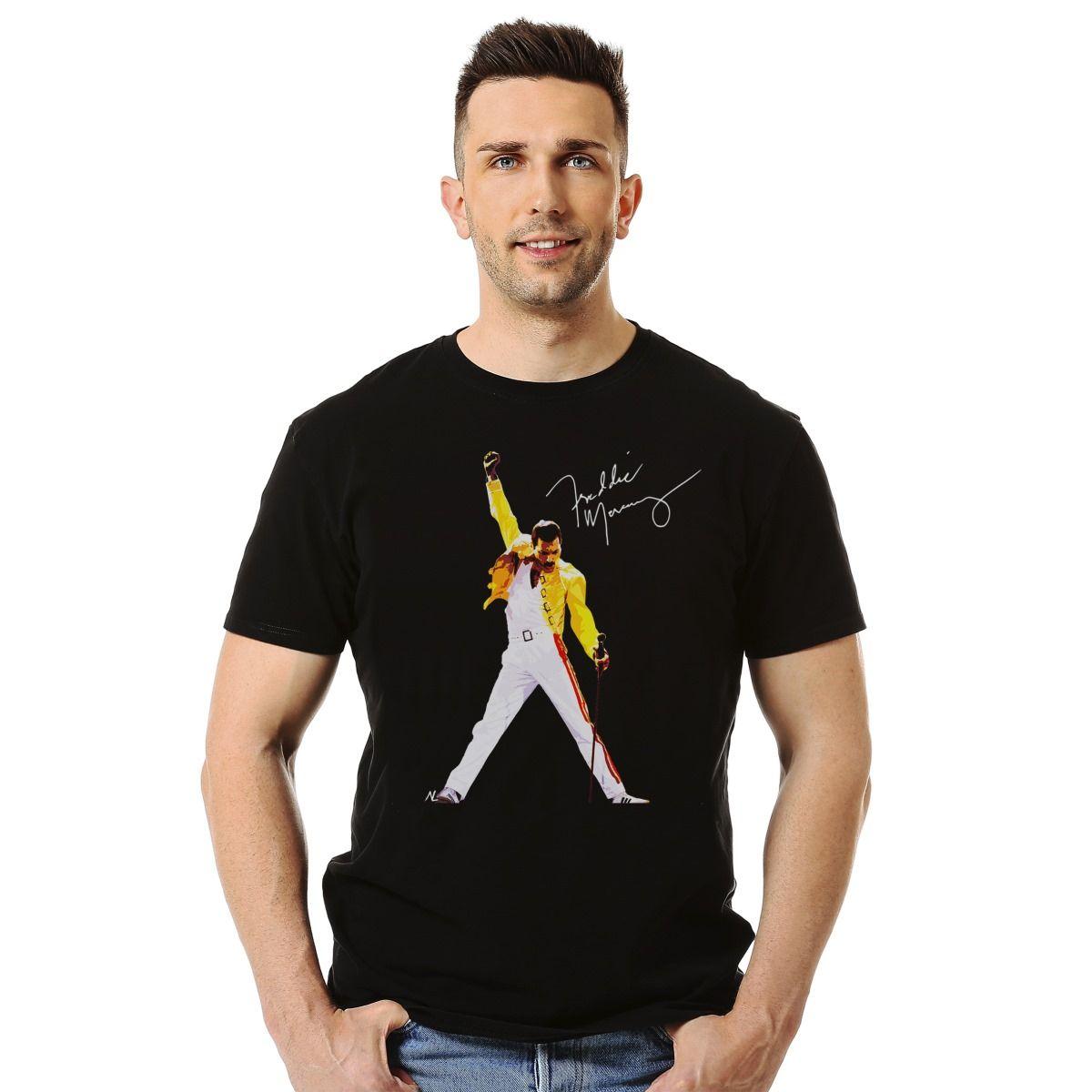 Polera Queen Freddie Mercury Signature Pose Rock-2
