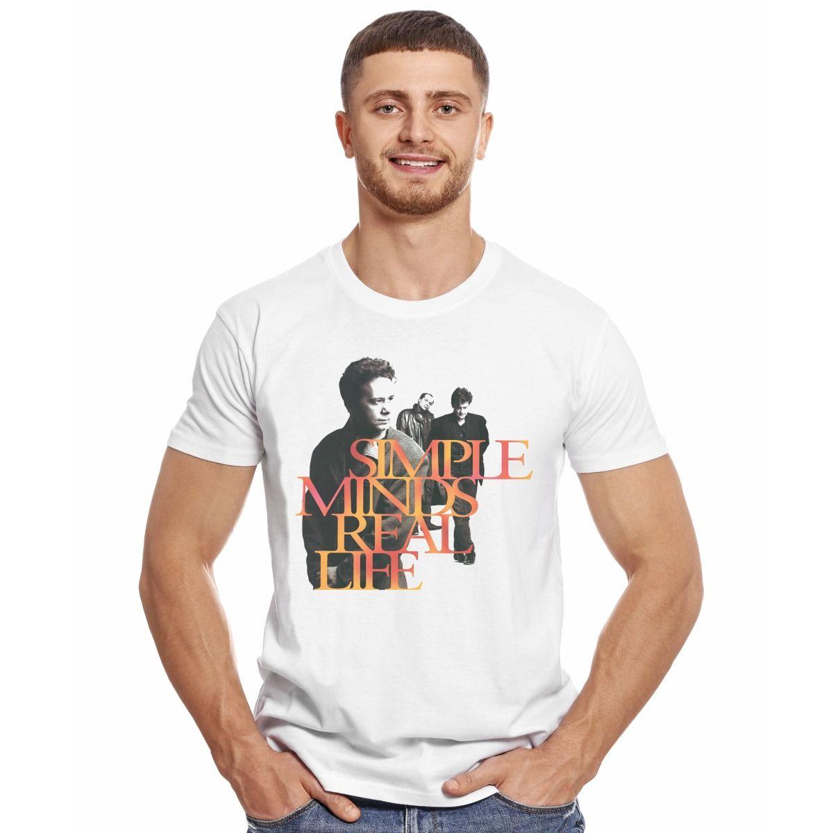 SIMPLE MINDS REAL LIFE POLERA MANGA CORTA HOMBRE-2