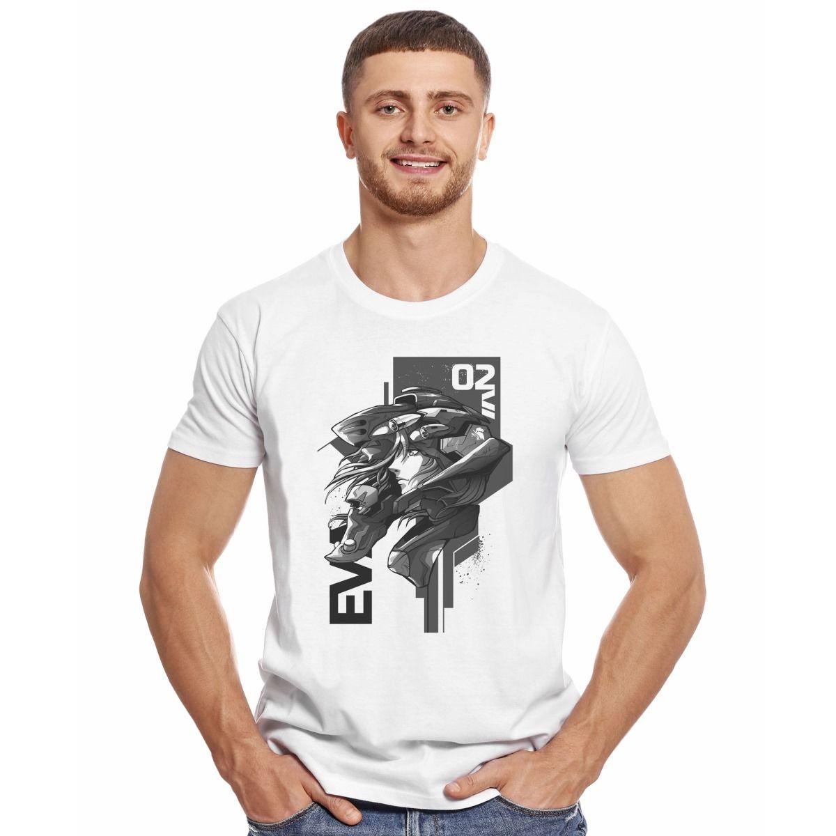 EVANGELION EVA 02 CARA POLERA MANGA CORTA HOMBRE-2