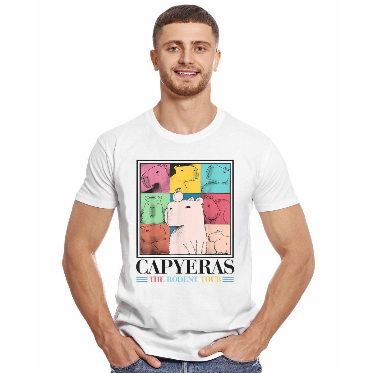 CAPIBARA CAPYERAS THE RODENT TOUR CAPYBARA POLERA MANGA CORTA HOMBRE-2
