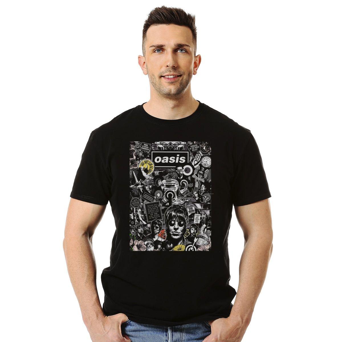 Polera Oasis Band Poster Rock-2