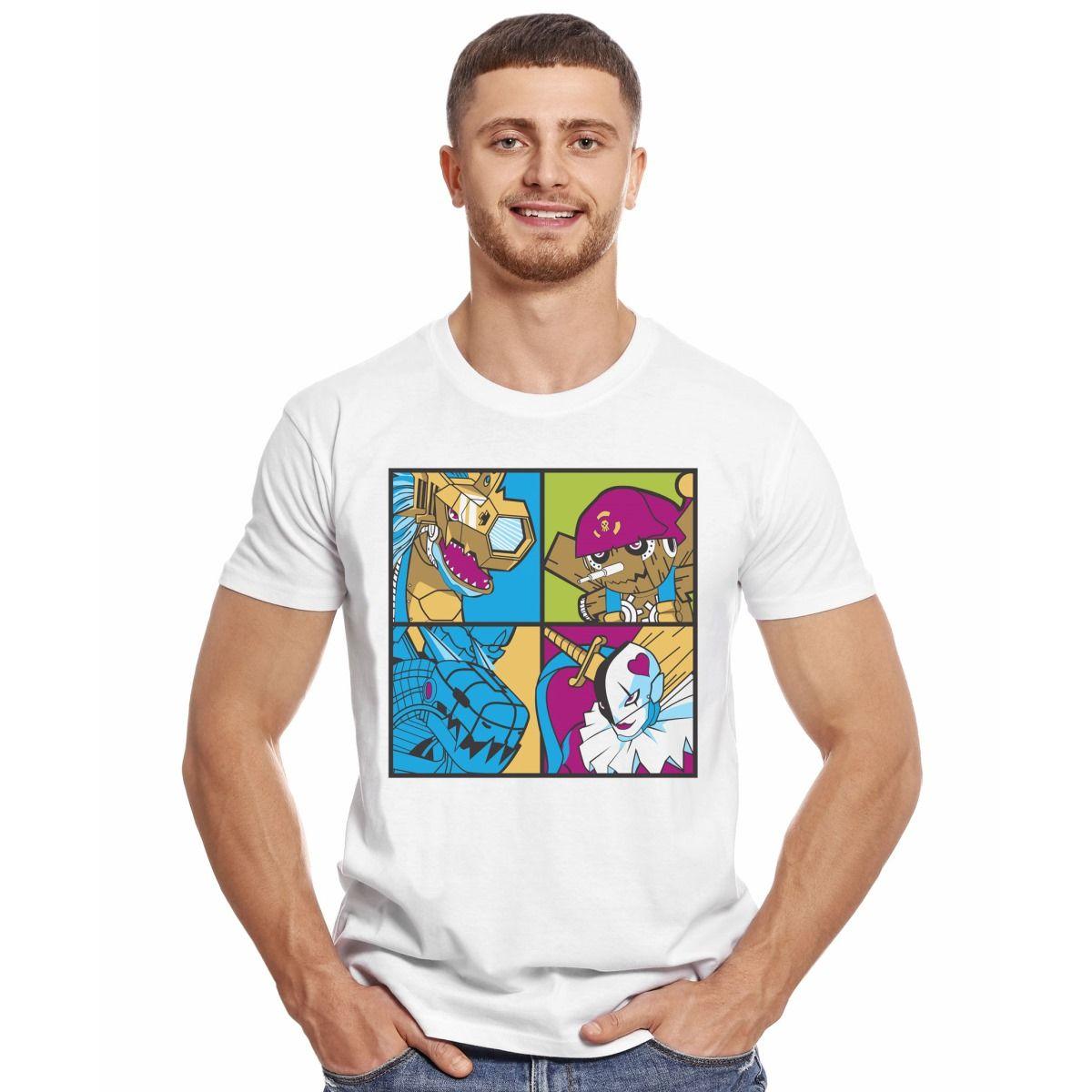 DIGIMON AGUMON PUPPETMON GREYMON PERSONAJES POLERA MANGA CORTA HOMBRE-2