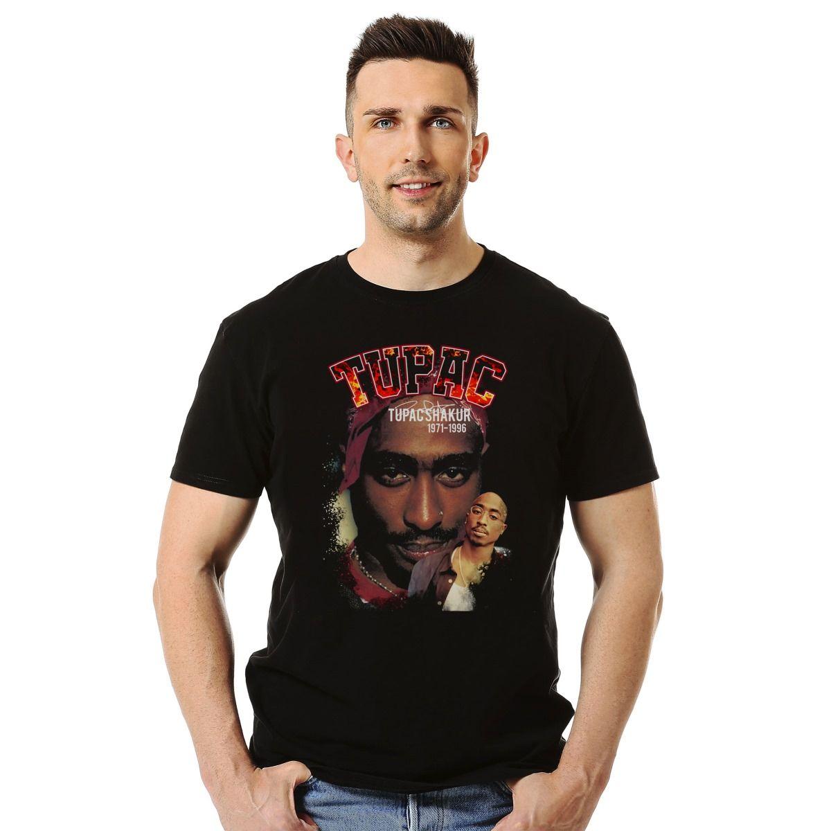 TUPAC SHAKUR FACE SMILE POLERA MANGA CORTA HOMBRE-2