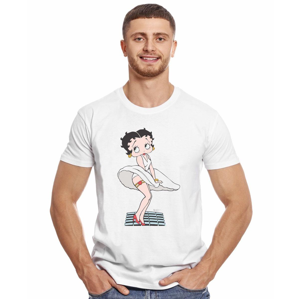 BETTY BOOP MARILYN MONROE POLERA MANGA CORTA HOMBRE-2