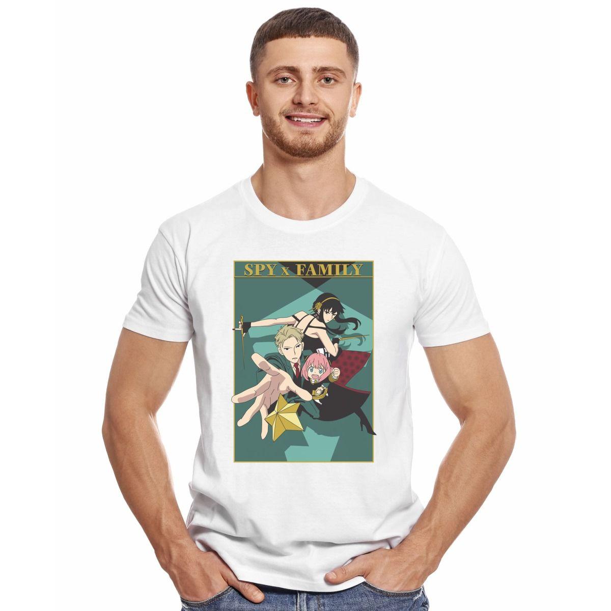 SPY X FAMILY FAMILIA FORGER ESTRELLA POLERA MANGA CORTA HOMBRE-2