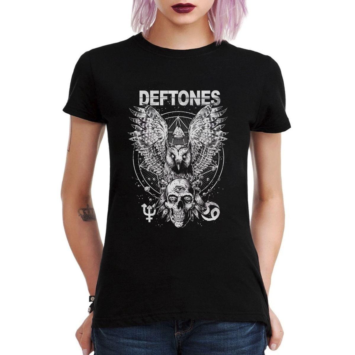 DEFTONES BUHO POLERA MUJER-2