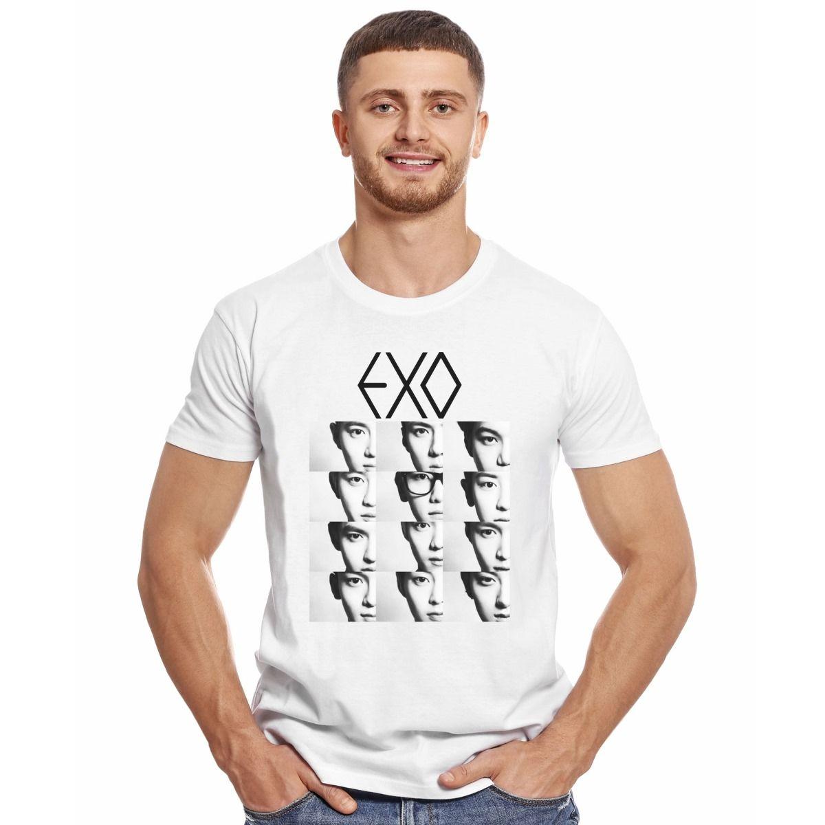 EXO FACES CON LOGO POLERA MANGA CORTA HOMBRE-2