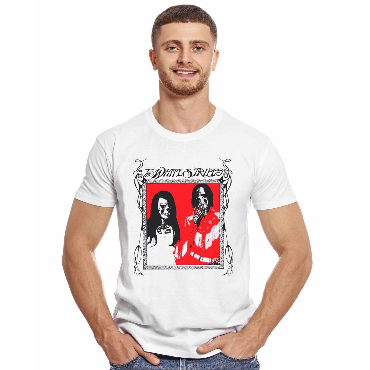 THE WHITE STRIPES SKULLS POLERA MANGA CORTA HOMBRE-2