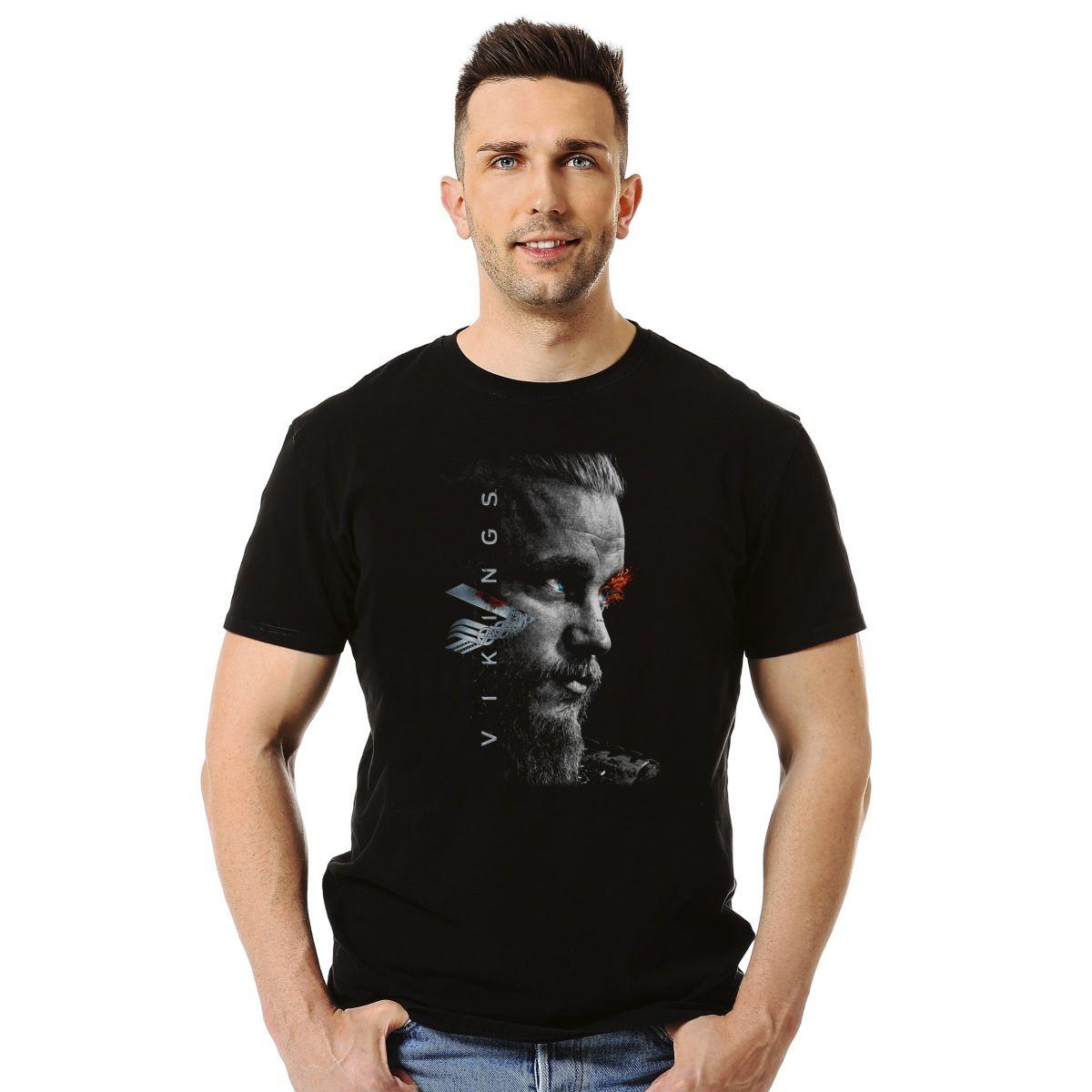 Polera Vikingos Ragnar Face Poster Cine/Tv-2