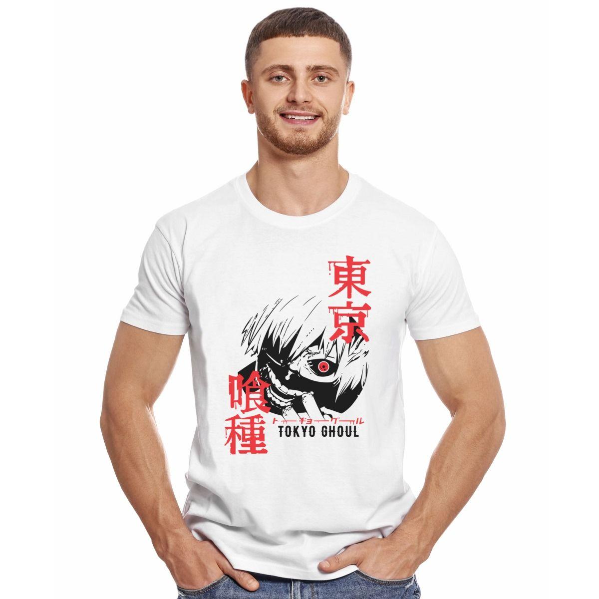 TOKYO GHOUL KEN KANEKI MASCARA NEGRA POLERA MANGA CORTA HOMBRE-2