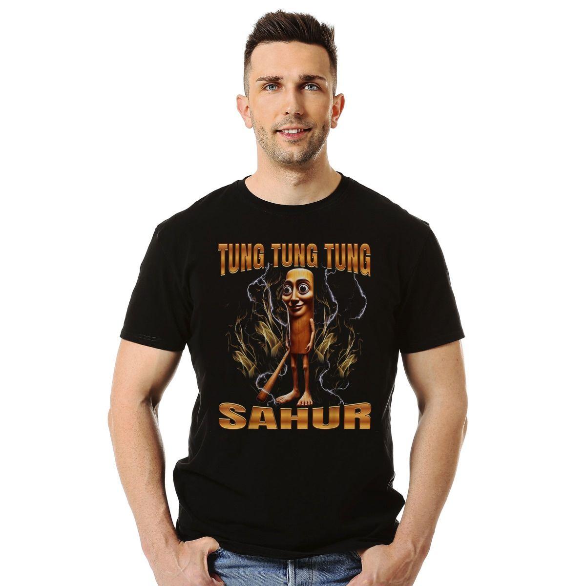 ITALIAN BRAINROT TUNG TUNG TUNG SAHUR 4 MEME POLERA MANGA CORTA HOMBRE-2