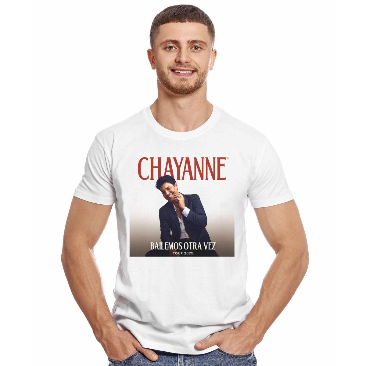 CHAYANNE EN CHILE TOUR 2025 BAILEMOS OTRA VEZ POLERA MANGA CORTA HOMBRE-2