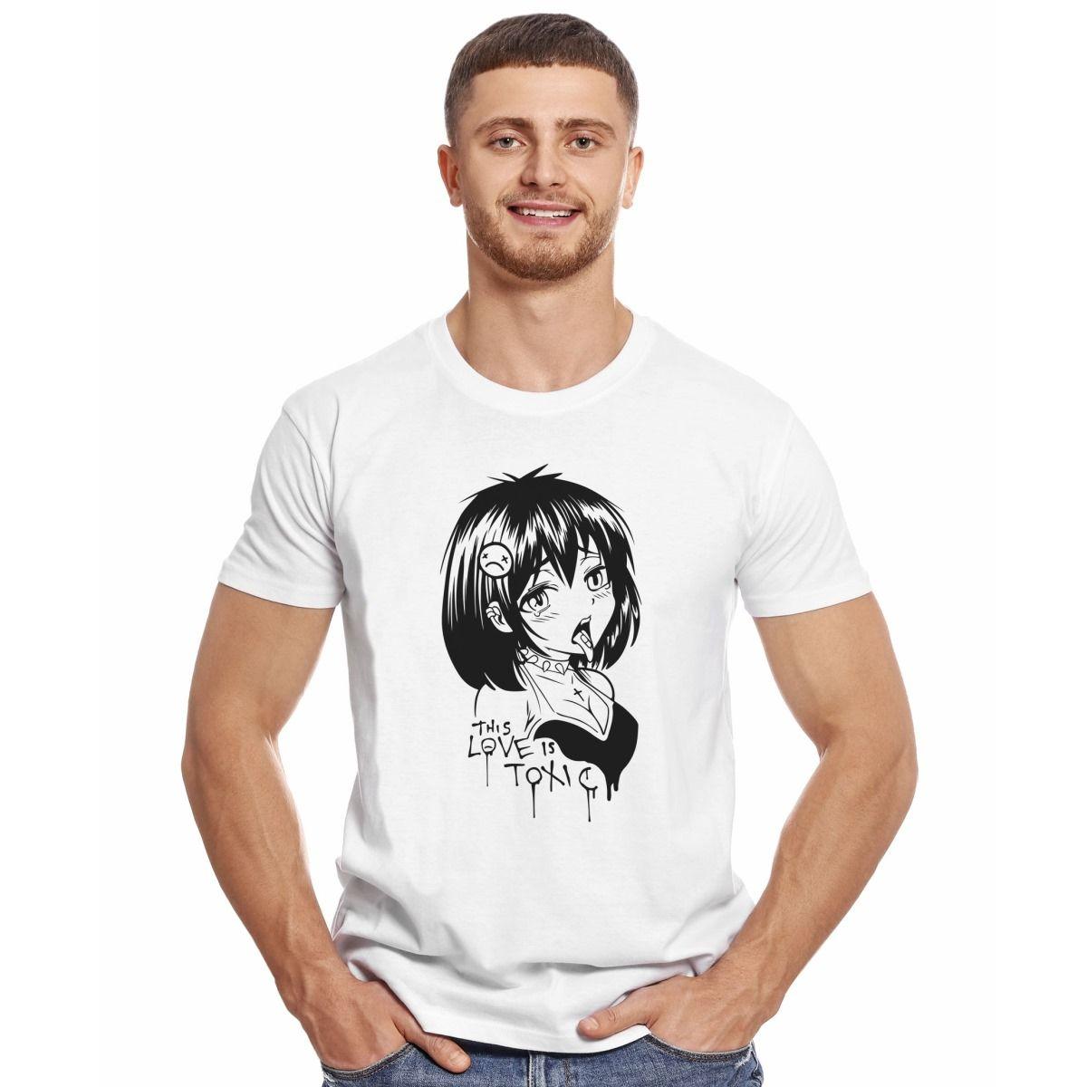 HENTAI AMOR TOXICO TOXIC LOVE POLERA MANGA CORTA HOMBRE-2