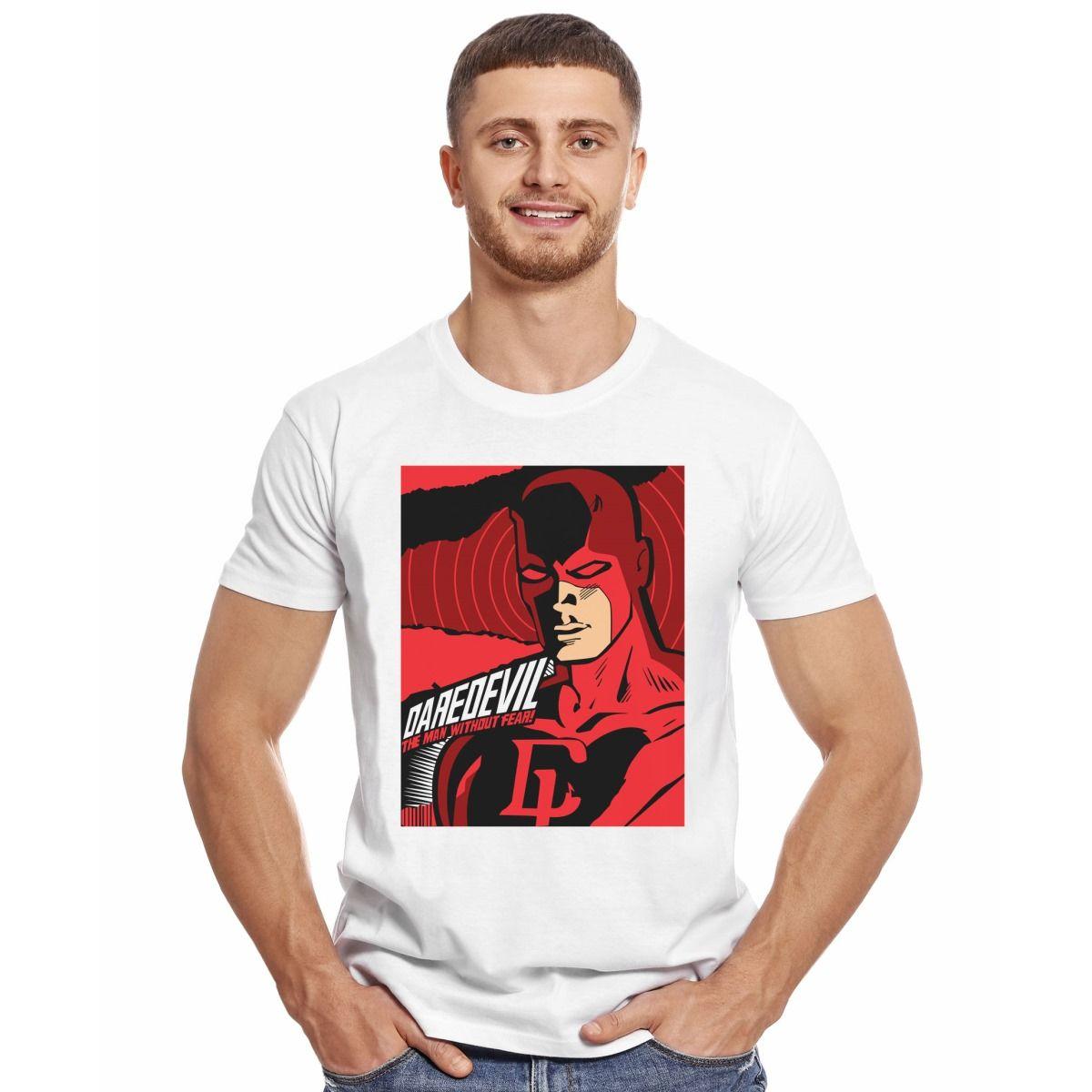 DAREDEVIL STENCIL THE MAN WITHOUR FEAR POLERA MANGA CORTA HOMBRE-2