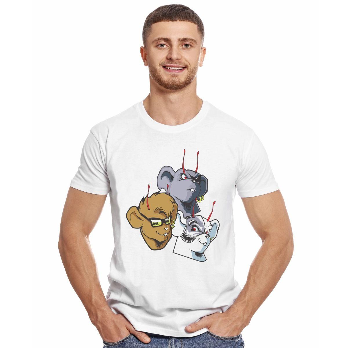 MOTORRATONES DE MARTE CARAS POLERA MANGA CORTA HOMBRE-2