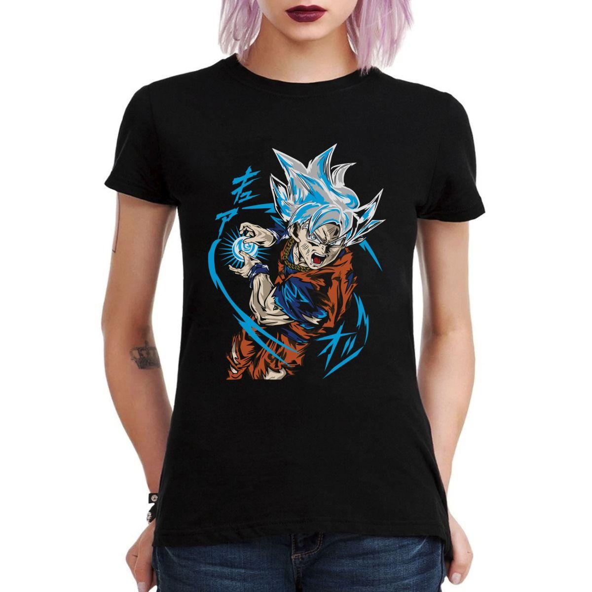 DRAGON BALL Z GOKU KAME HAME HA FRONTAL POLERA MUJER-2