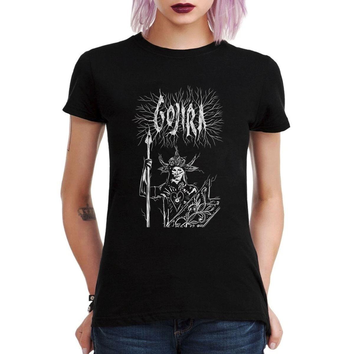 GOJIRA FORTITUDE STENCIL POLERA MUJER-2
