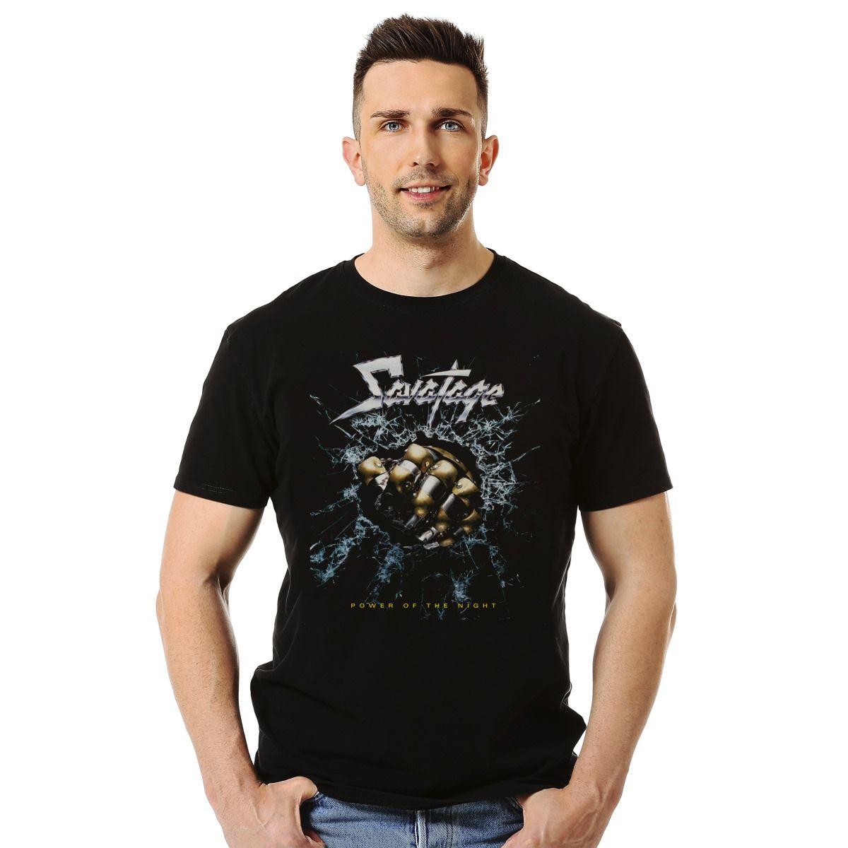 SAVATAGE POWER OF THE NIGHT POLERA MANGA CORTA HOMBRE-2