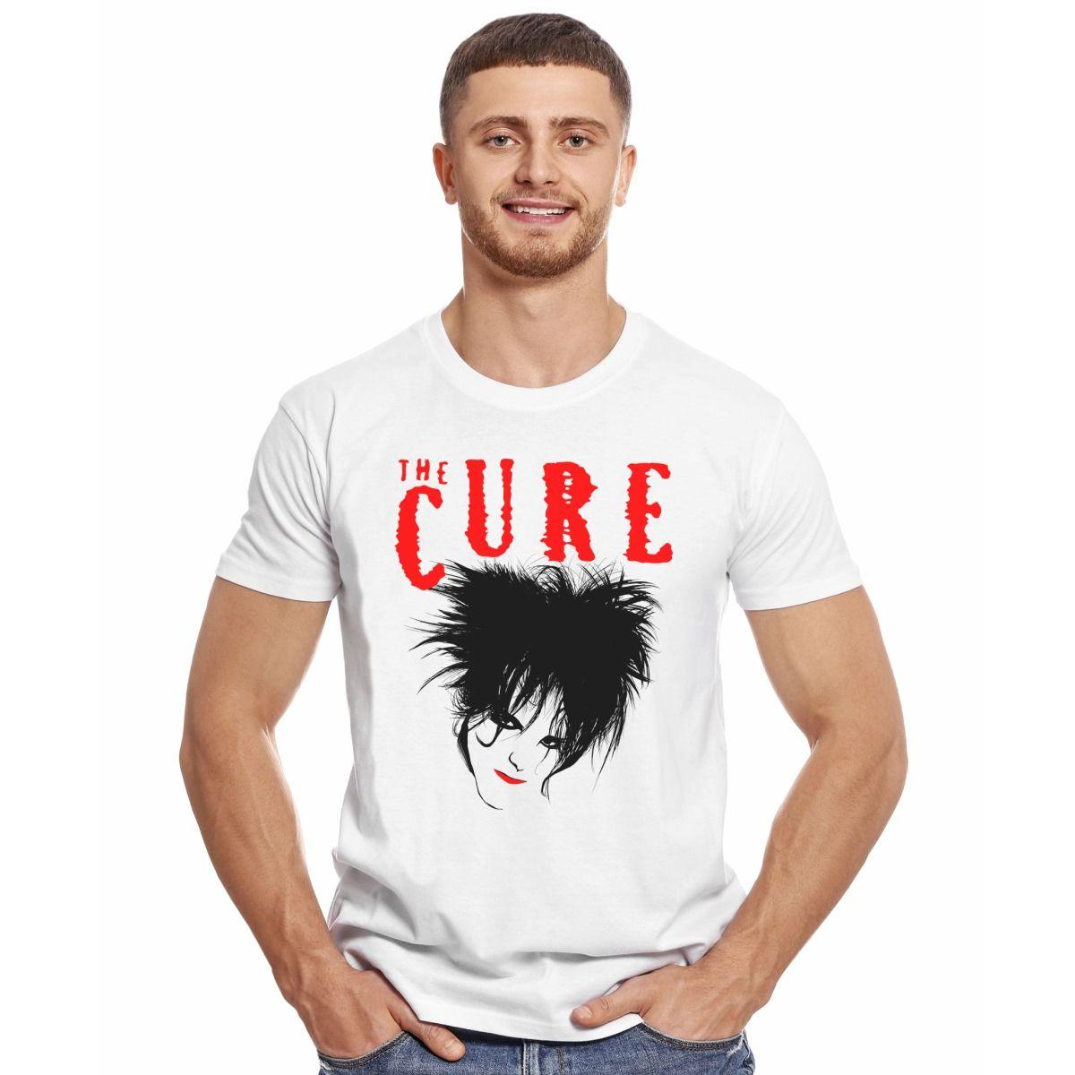 THE CURE ROBERT SMITH FACE ART POLERA MANGA CORTA HOMBRE-2