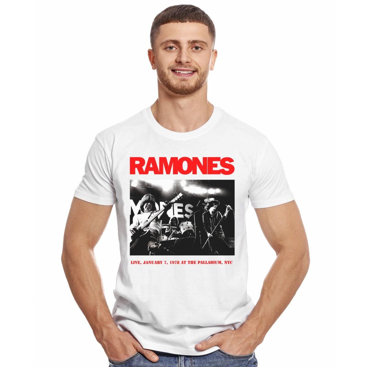 RAMONES LIVE AT THE PALLADIUM POLERA MANGA CORTA HOMBRE-2