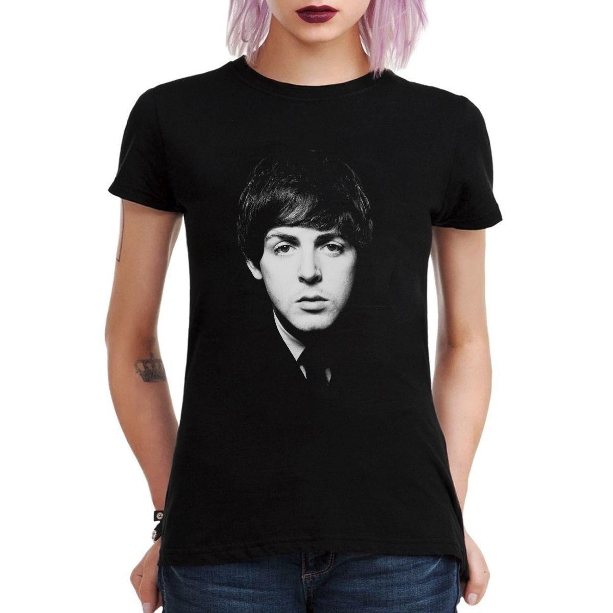PAUL MCCARTNEY BEATLES FACE POLERA MUJER-2