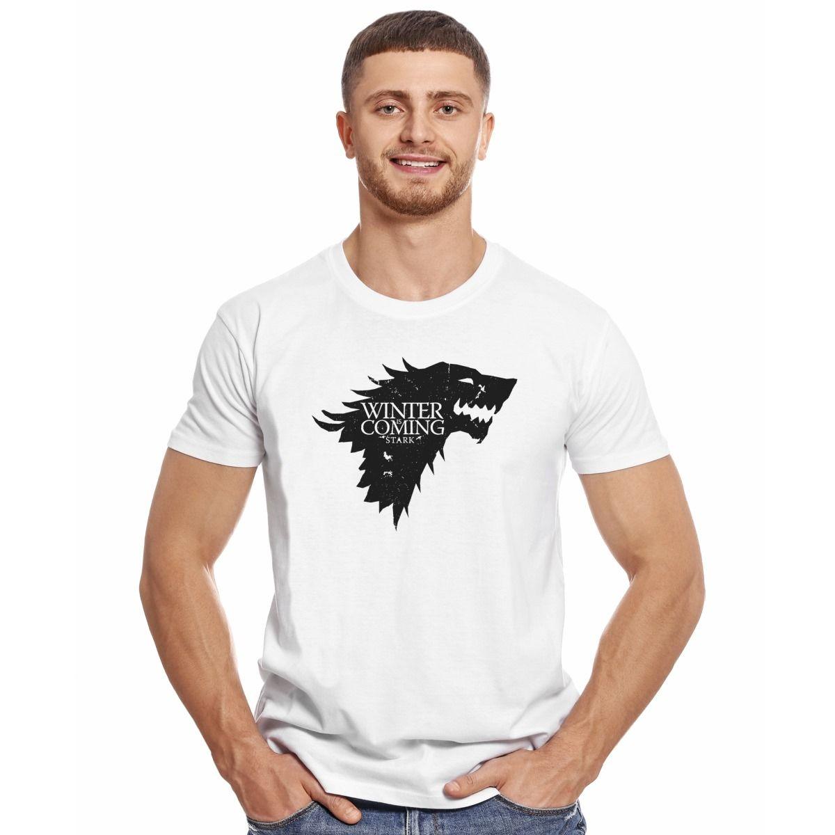 GAME OF THRONES WINTER IS COMING STARK POLERA MANGA CORTA HOMBRE-2