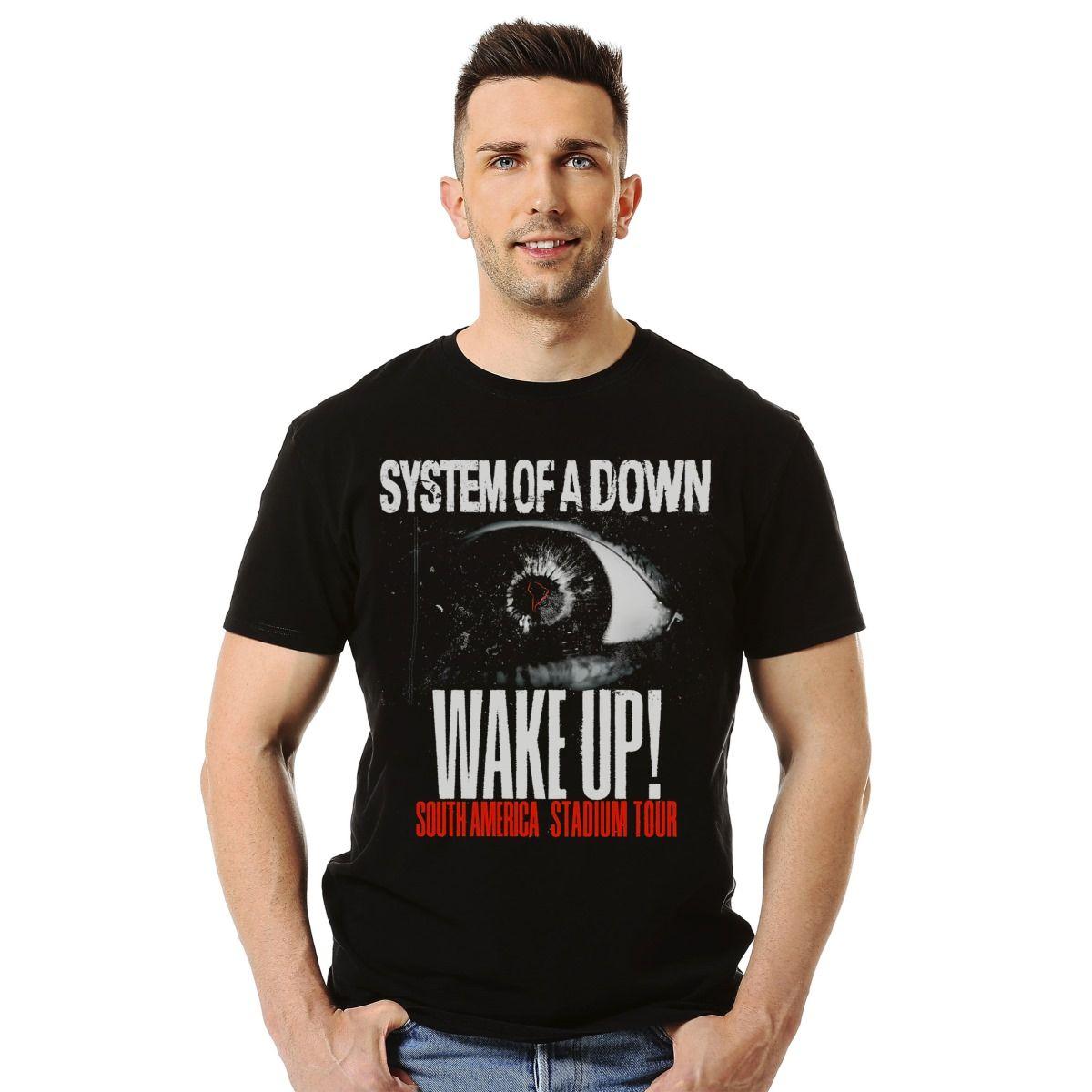 Polera System Of A Down En Chile Wake Up Tour Rock-2