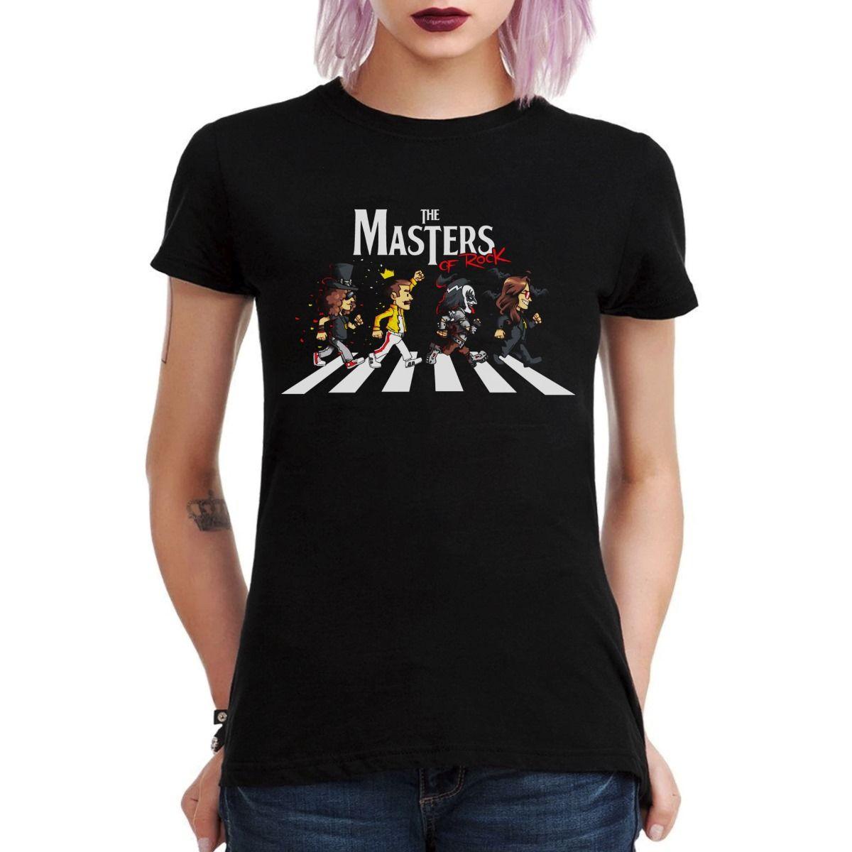 MASTERS OF ROCK SLASH QUEEN KISS OZZY POLERA MUJER-2