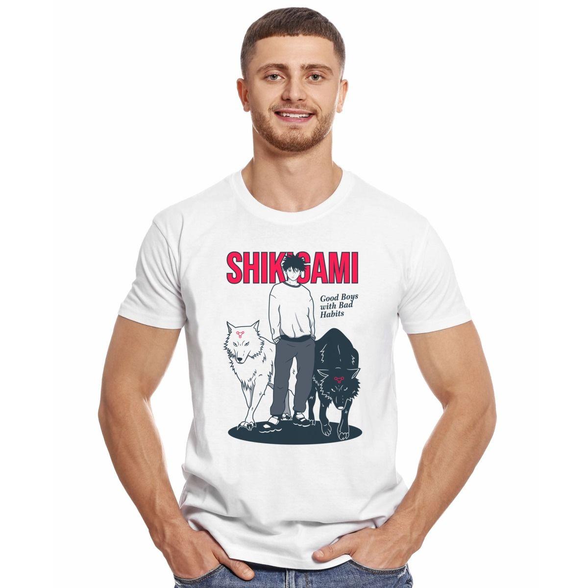 JUJUTSU KAISEN SHIKIGAMI CON LOBOS POLERA MANGA CORTA HOMBRE-2