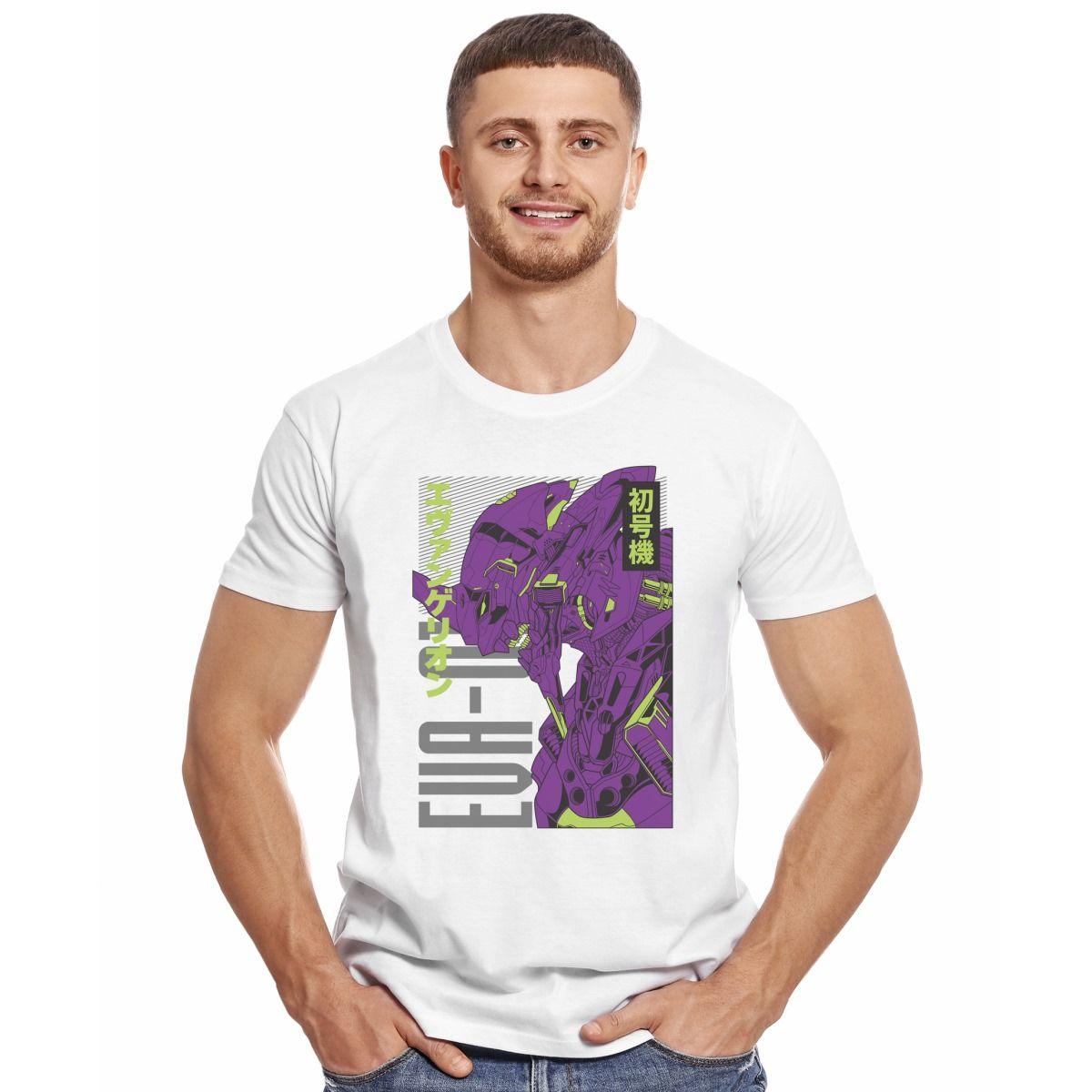 EVANGELION UNIDAD 01 PERFIL POLERA MANGA CORTA HOMBRE-2