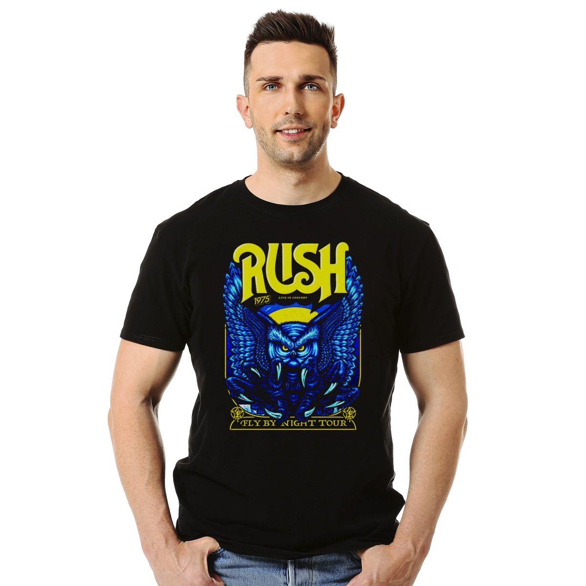 RUSH TOUR FLY BY NIGHT POSTER POLERA MANGA CORTA HOMBRE-2
