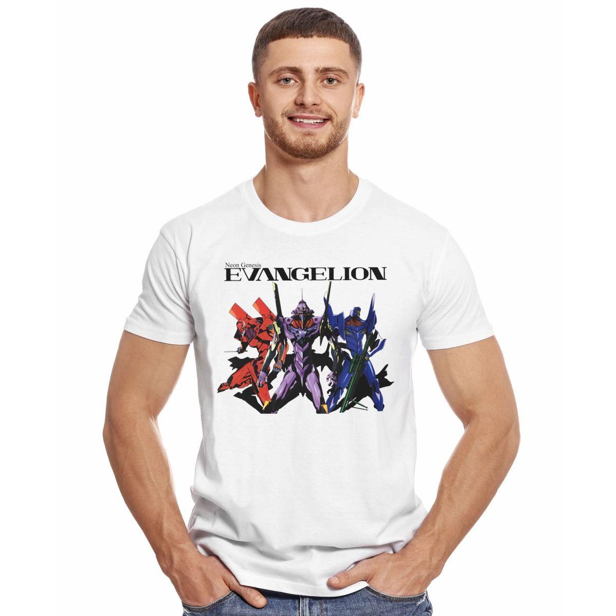 EVANGELION NEON GENSIS 3 ROBOTS POLERA MANGA CORTA HOMBRE-2