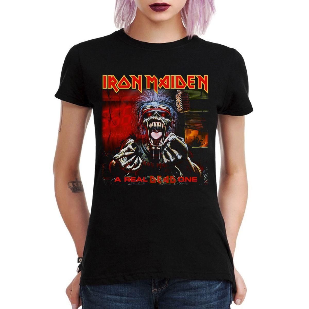 IRON MAIDEN A REAL DEAD ONE POLERA MUJER-2